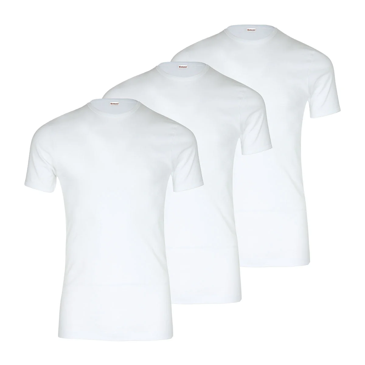 Lot de 3 tee-shirts col rond Pur coton Heritage Eminence