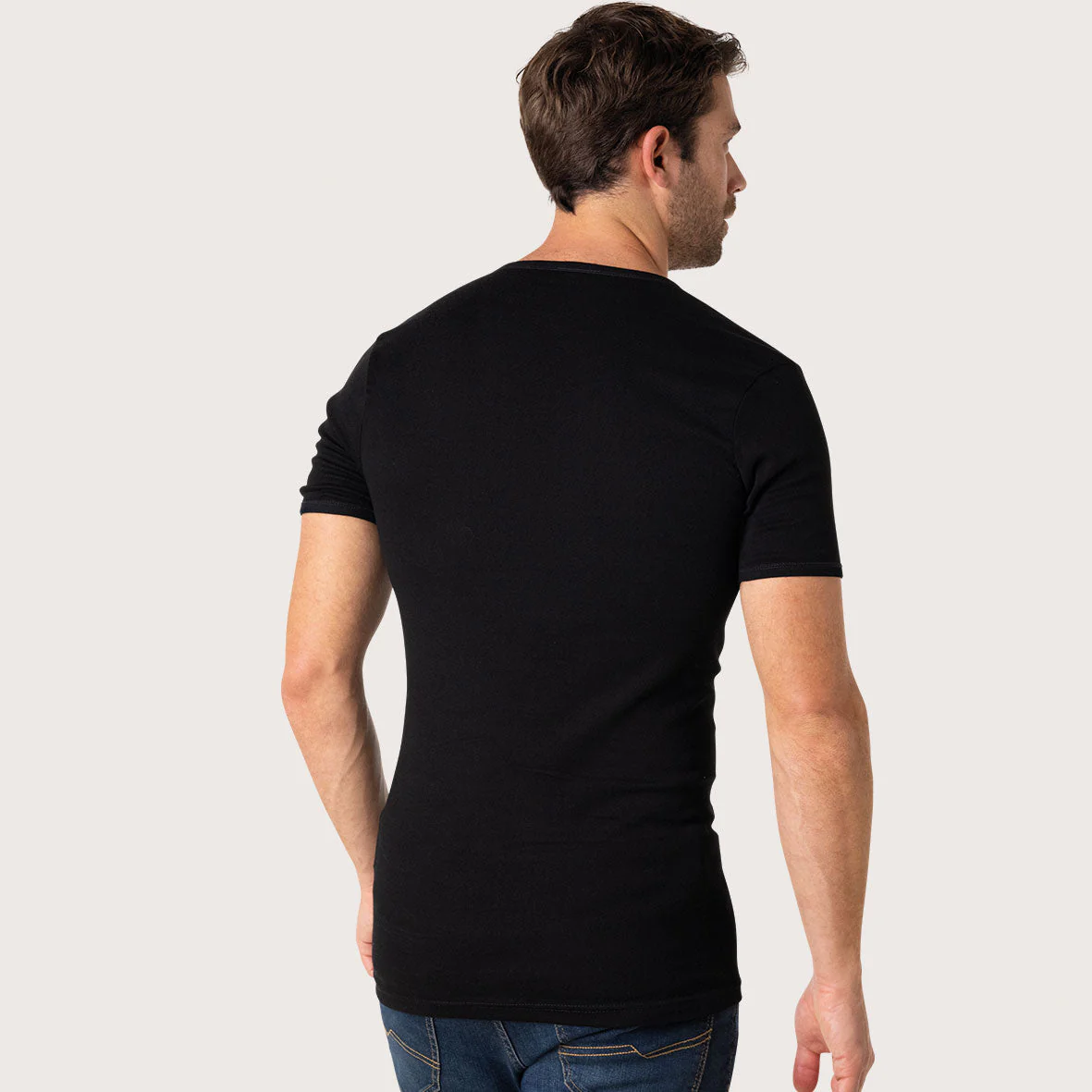 Lot de 3 tee-shirts homme col V Pur coton Heritage Eminence – Image 3