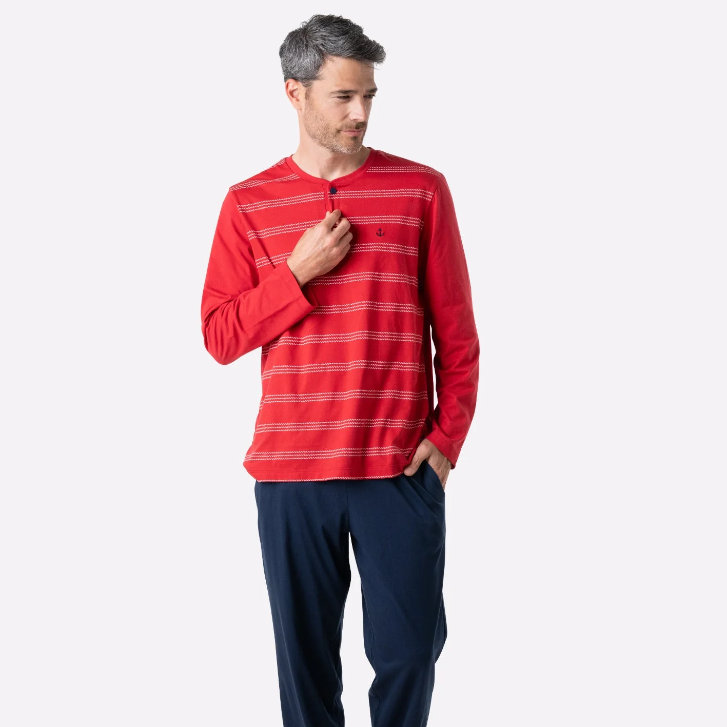 Pyjama long col T homme Nautique Eminence