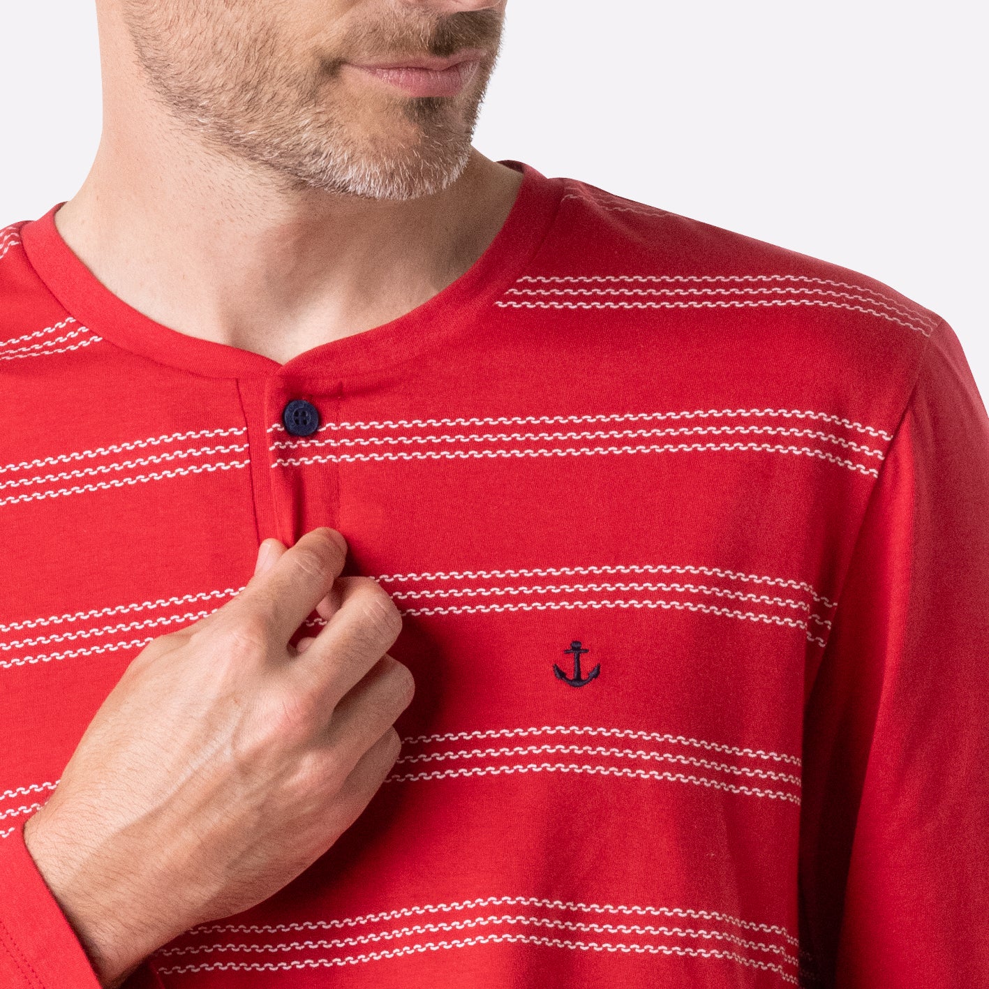 Pyjama long col T homme Nautique Eminence – Image 2