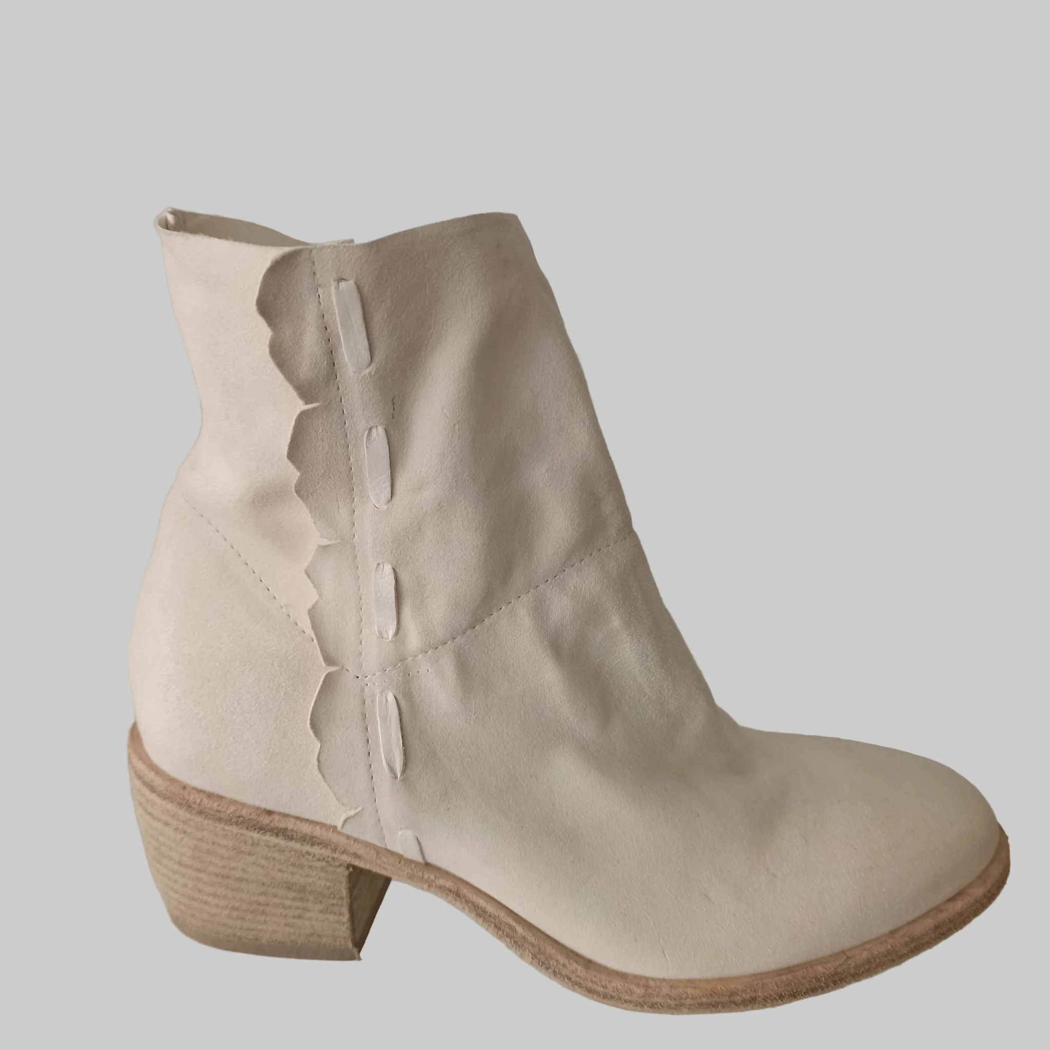 fru.it boots été cuir ultra souple Nubuck off white