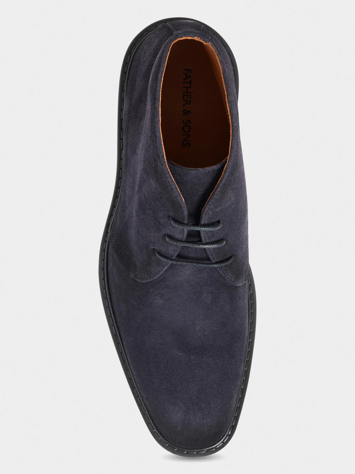 Boots en cuir nubuck bleu marine – Image 2