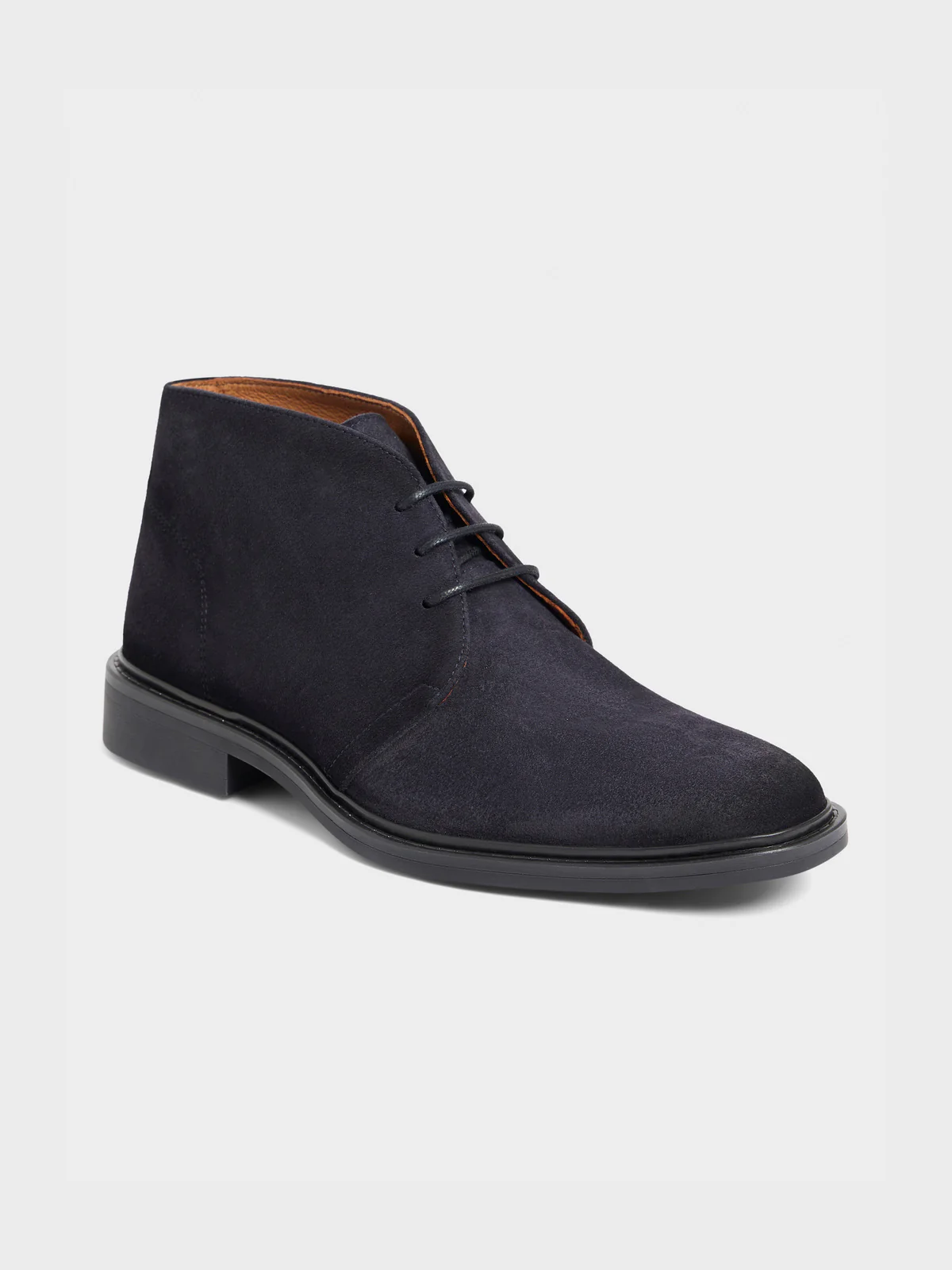 Boots en cuir nubuck bleu marine