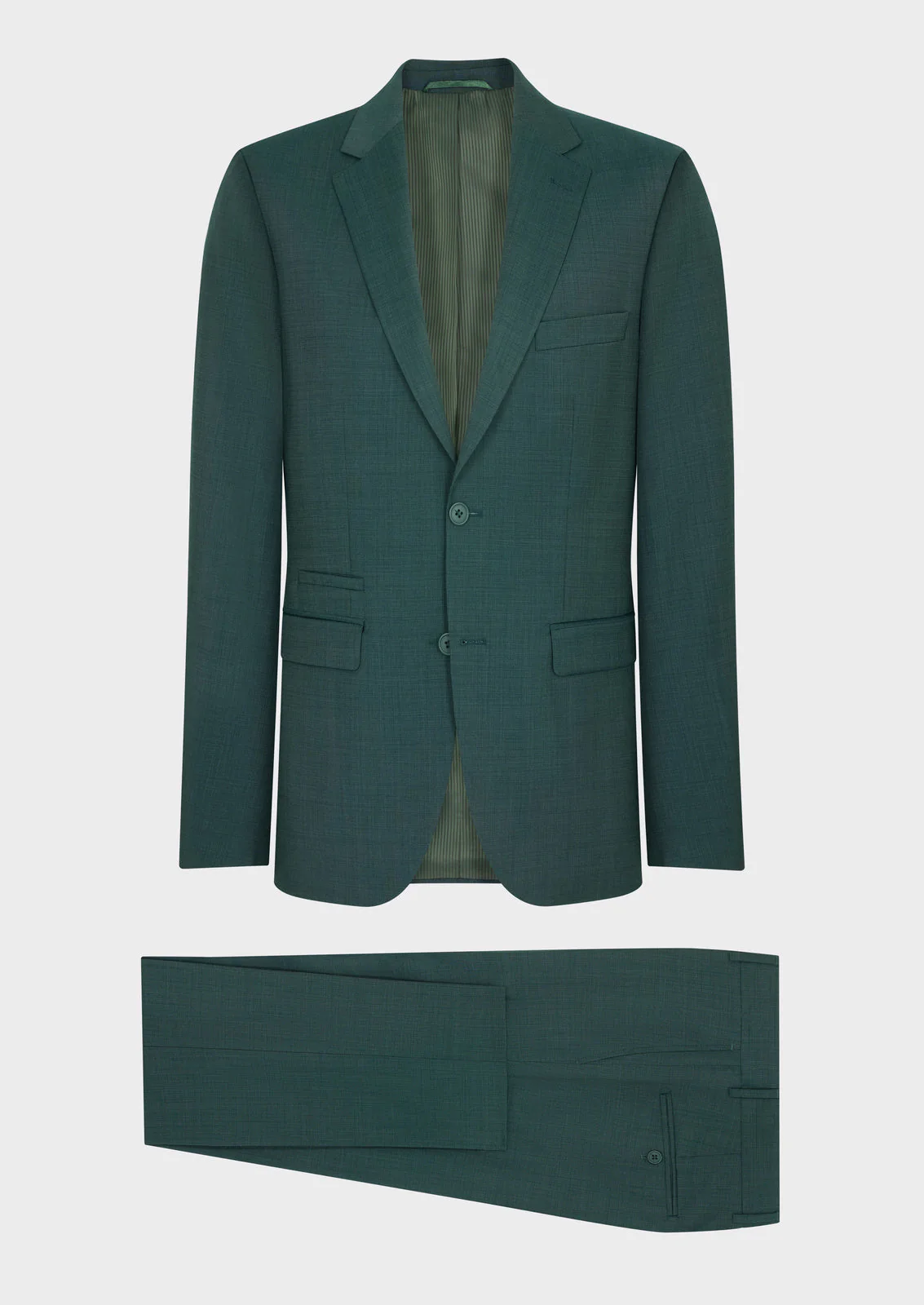Costume 2 pièces Slim en laine unie bleu prusse