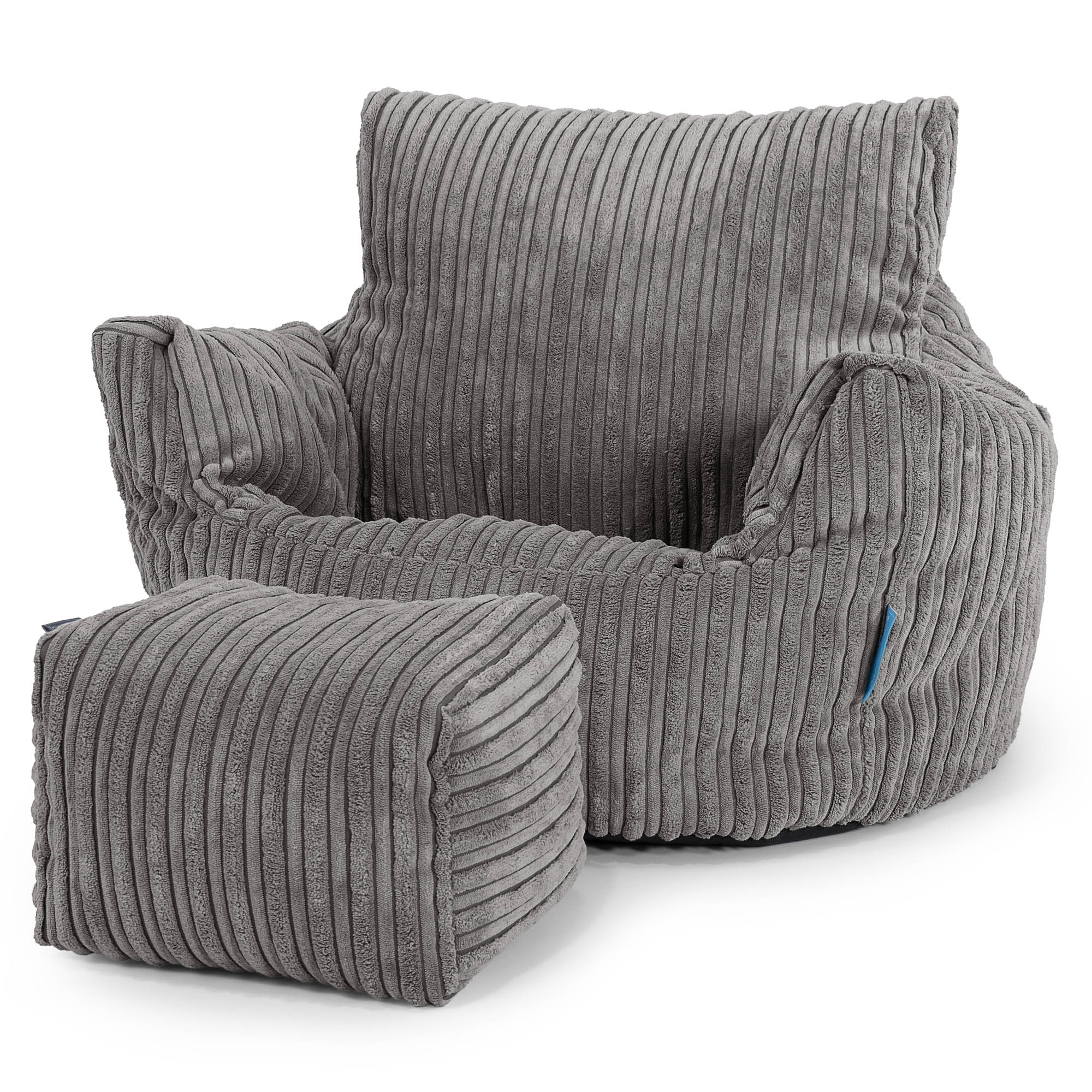 Fauteuil Pouf Bambin 1-3 ans - Côtelé Anthracite – Image 2
