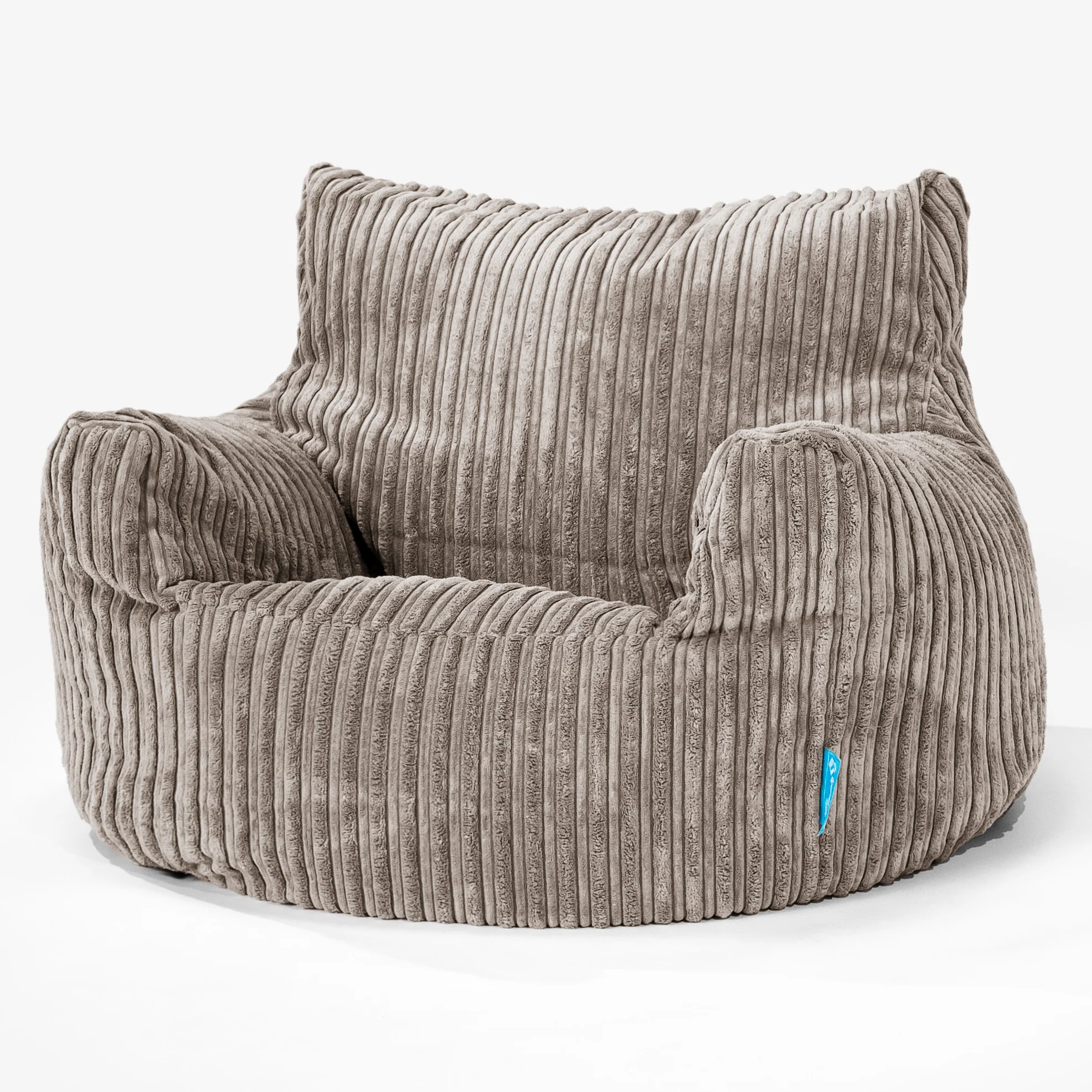 Fauteuil Pouf Enfant 3-8 ans - Côtelé Grège