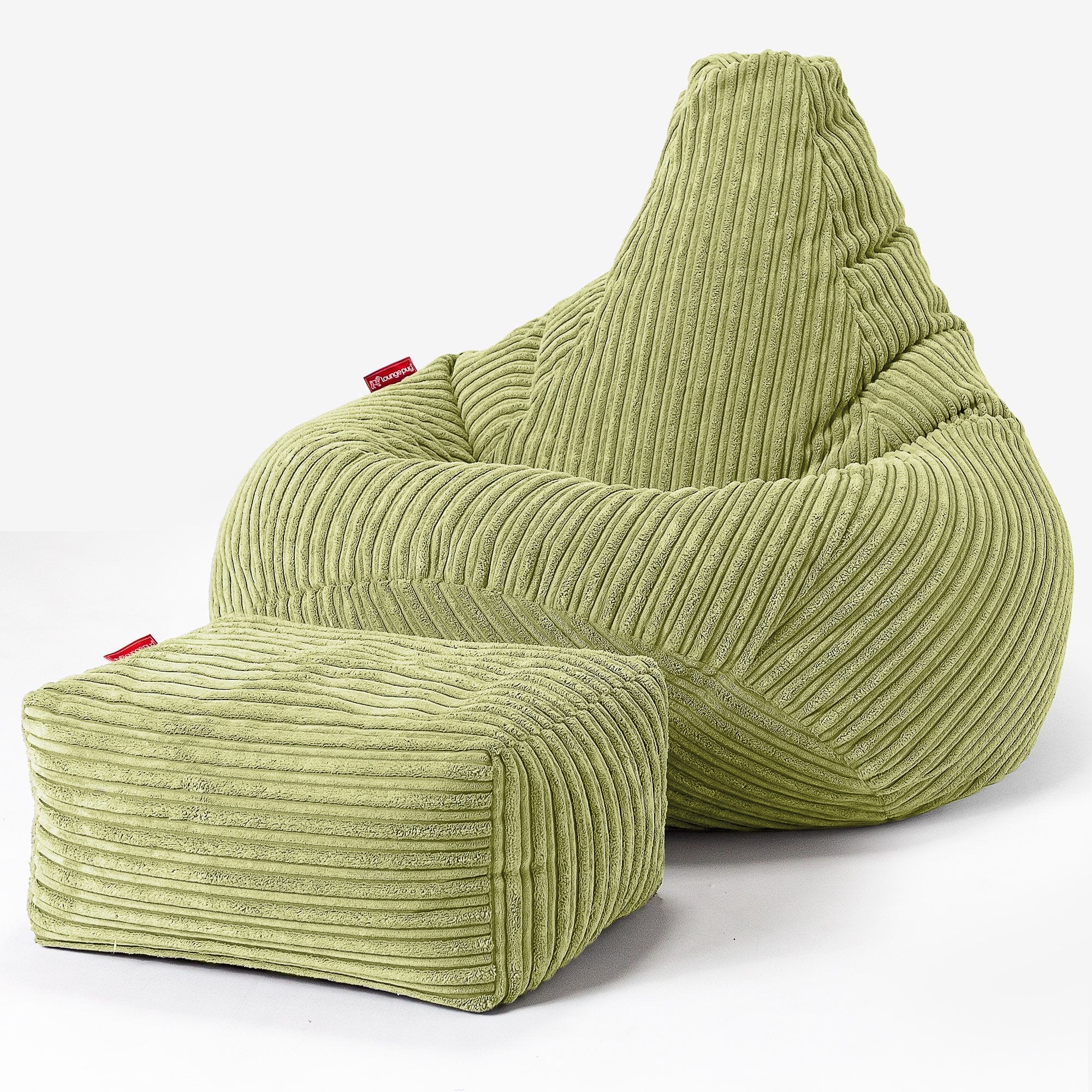 Pouf Poire Gamer - Côtelé Vert Acide