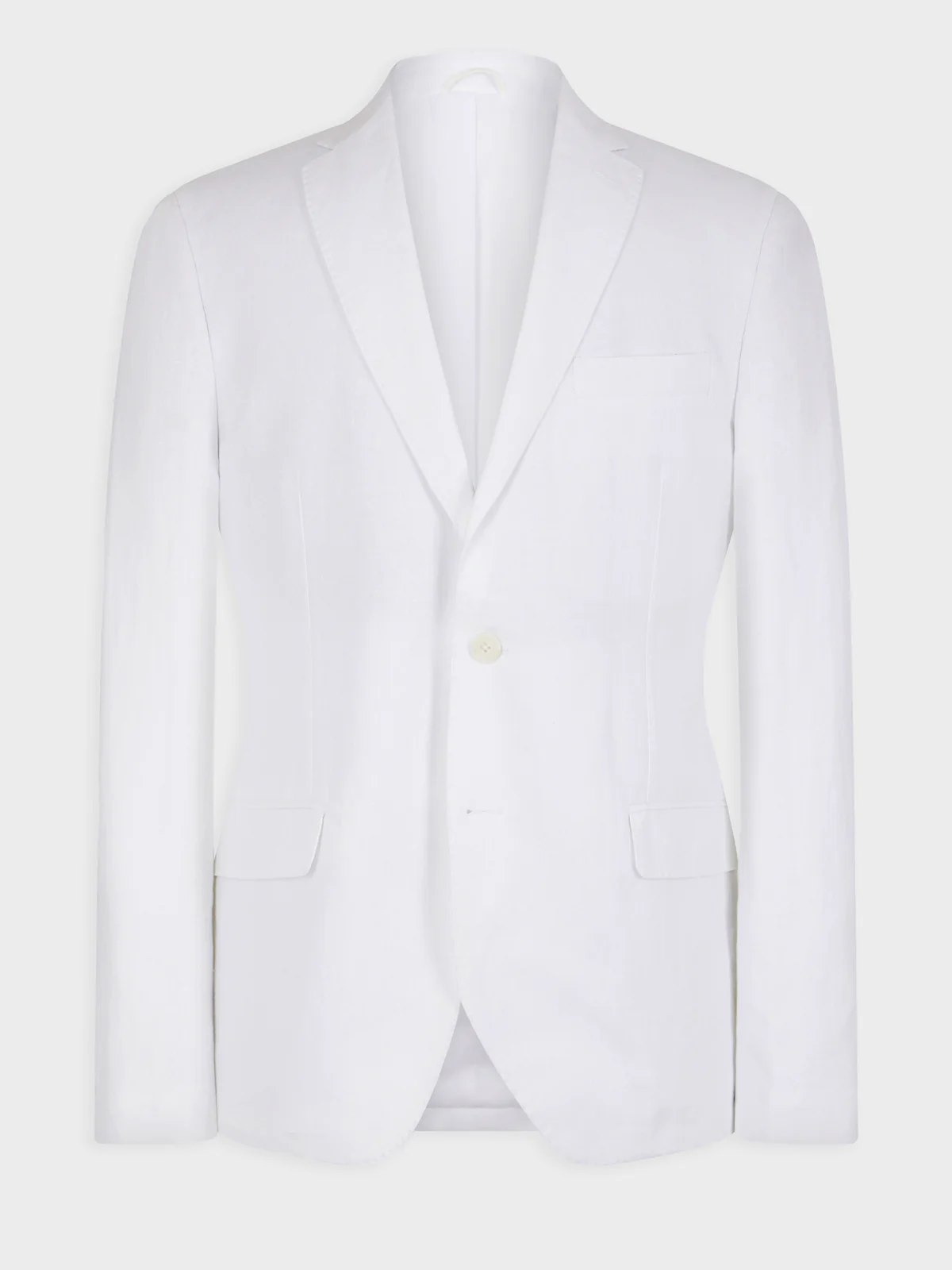 Veste coordonnable Regular en lin blanc – Image 8